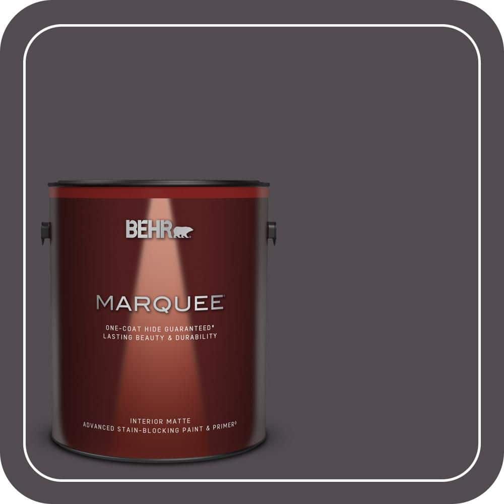 BEHR MARQUEE 1 gal. #N570-7 Black Elegance One-Coat Hide Matte Interior Paint & Primer (1)
