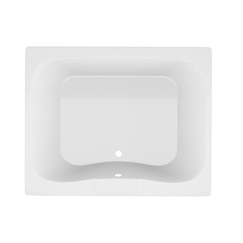 Universal Tubs DTHDX 59 in. x 41 in. Rectangular Soaking Bathtub with Center Drain in White (3)
