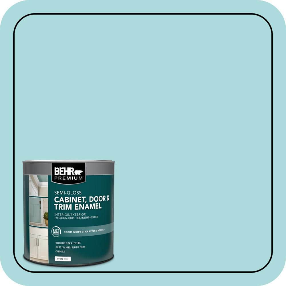BEHR PREMIUM 1 qt. #M460-2 Beachside Drive Semi-Gloss Enamel Interior/Exterior Cabinet, Door & Trim Paint