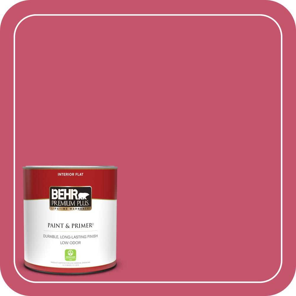 BEHR PREMIUM PLUS #120B-7 Tropical Smoothie Flat Interior/Exterior Paint & Primer Color Sample (1)