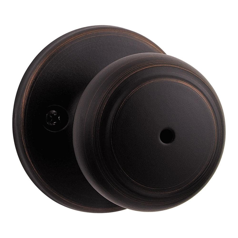 Kwikset Cove Venetian Bronze Privacy Bed/Bath Door Knob (4-Pack) with Lock (3)