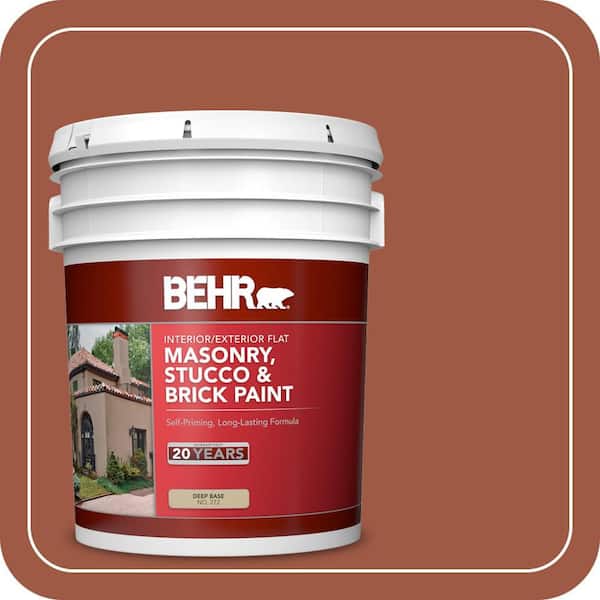 BEHR 5 gal. #PFC-15 Santa Fe Flat Interior/Exterior Masonry, Stucco and Brick Paint (2)