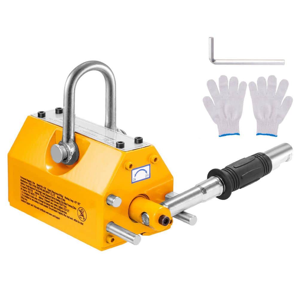 SKYSHALO Magnetic Lifter, Lifting Magnet with Release, 880 lbs. /400 kg Pulling Capacity, 2.5 Safety Factor, Neodymium and Steel (1)