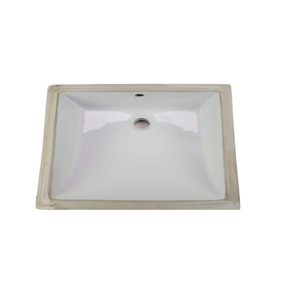 16 GAUGE SINKS 17-in. x 17- in . Ceramic Bathroom Undermount Sink In White CUPC 16GS-36854 (1)