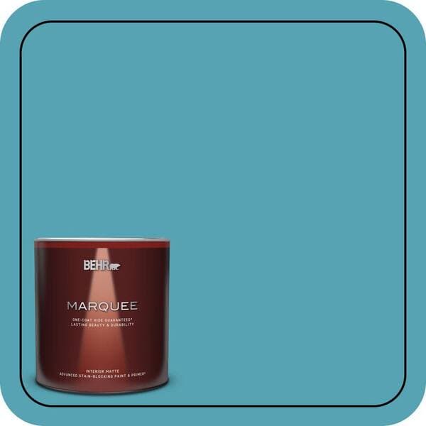 BEHR PREMIUM PLUS #M470-5 Explorer Blue Enamel Low Odor & Primer (2)