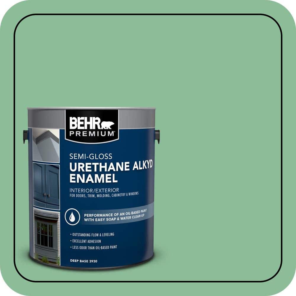 BEHR PREMIUM 1 gal. #M410-4 Garden Swing Urethane Alkyd Semi-Gloss Enamel Interior/Exterior Paint