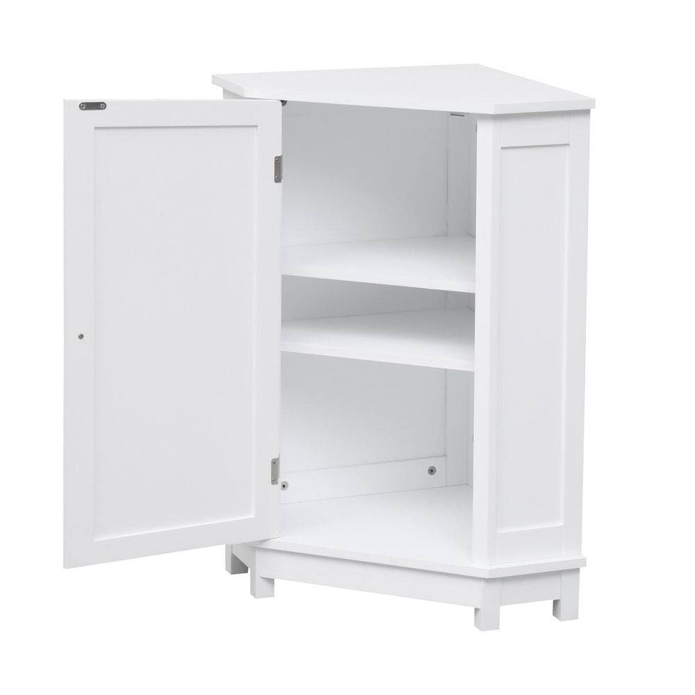 Afhocomp 17.5 in. W 17.5 in. D 31.4 in. H MDF Freestanding Linen Cabinet with Adjustable Shelf (4)