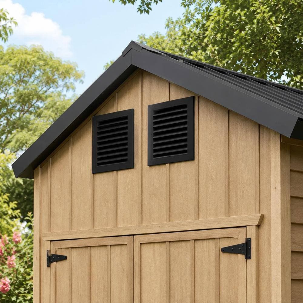 Unbranded 10 in x 10 in Aluminum Attic Gable Vent with Removable Screen 8 in x 8 in Opening for Shed Garage Ventilation (2)