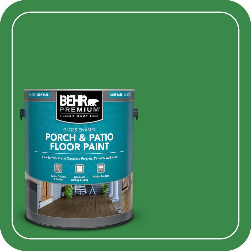 BEHR PREMIUM 1 gal. #P400-7 Paradise of Greenery Gloss Enamel Interior/Exterior Porch and Patio Floor Paint