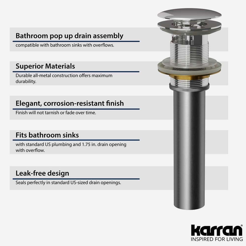 Karran PUOF25 Pop-Up Vanity Bowl Drain with Overflow (2)