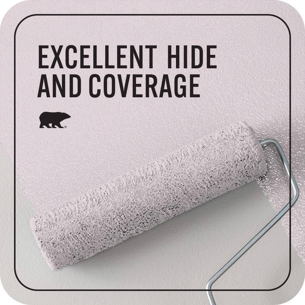 BEHR PREMIUM PLUS 1 qt. #S110-1 Secret Scent Flat EcoMix Plant-Based Interior Paint & Primer (2)
