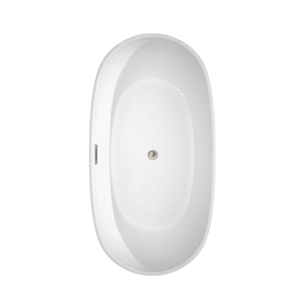 Wyndham Collection Rebecca Acrylic Flatbottom Non-Whirlpool Bathtub and Faucet (3)