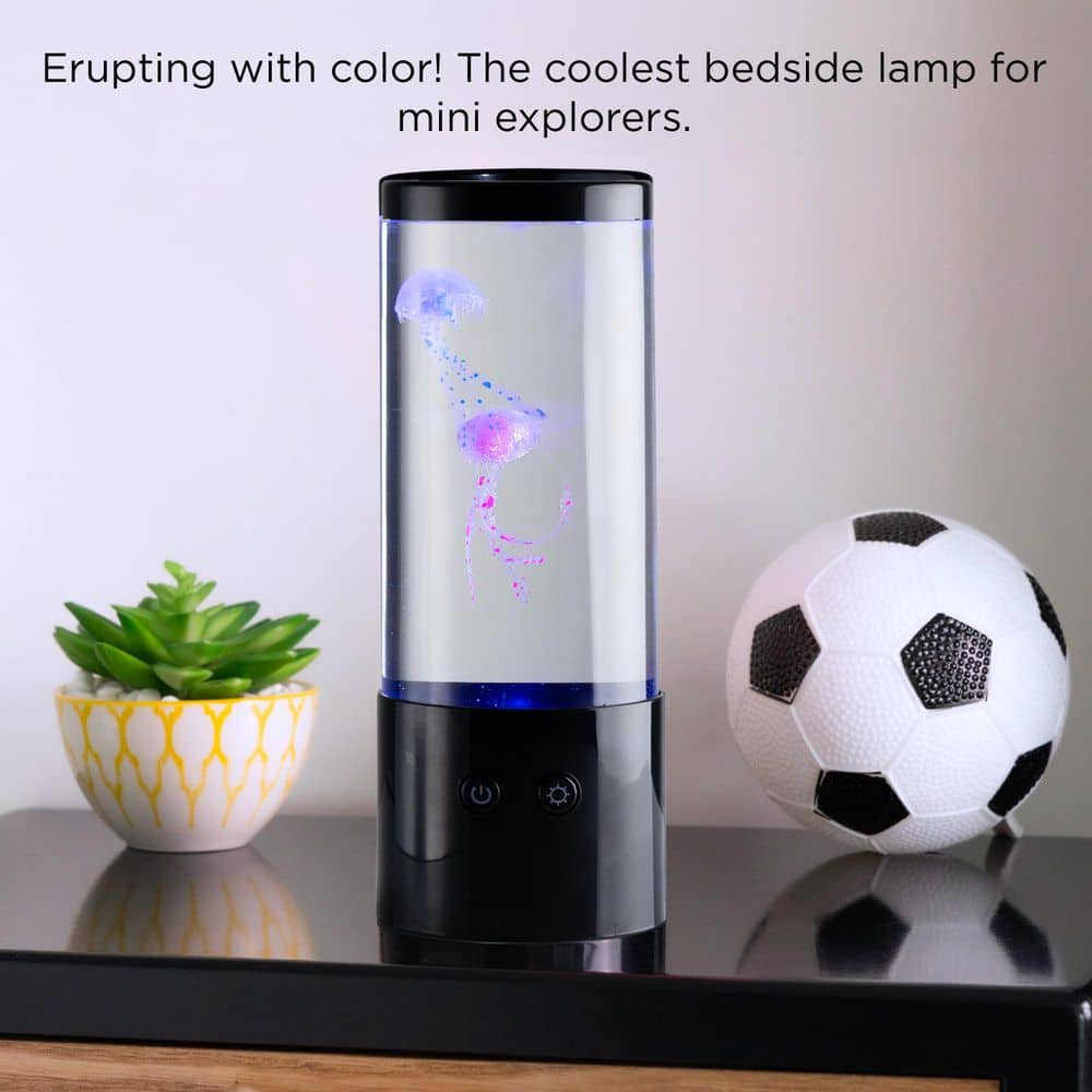 Unbranded 9 in. Black Indoor Jellyfish Table Lamp with RGB LED (4)