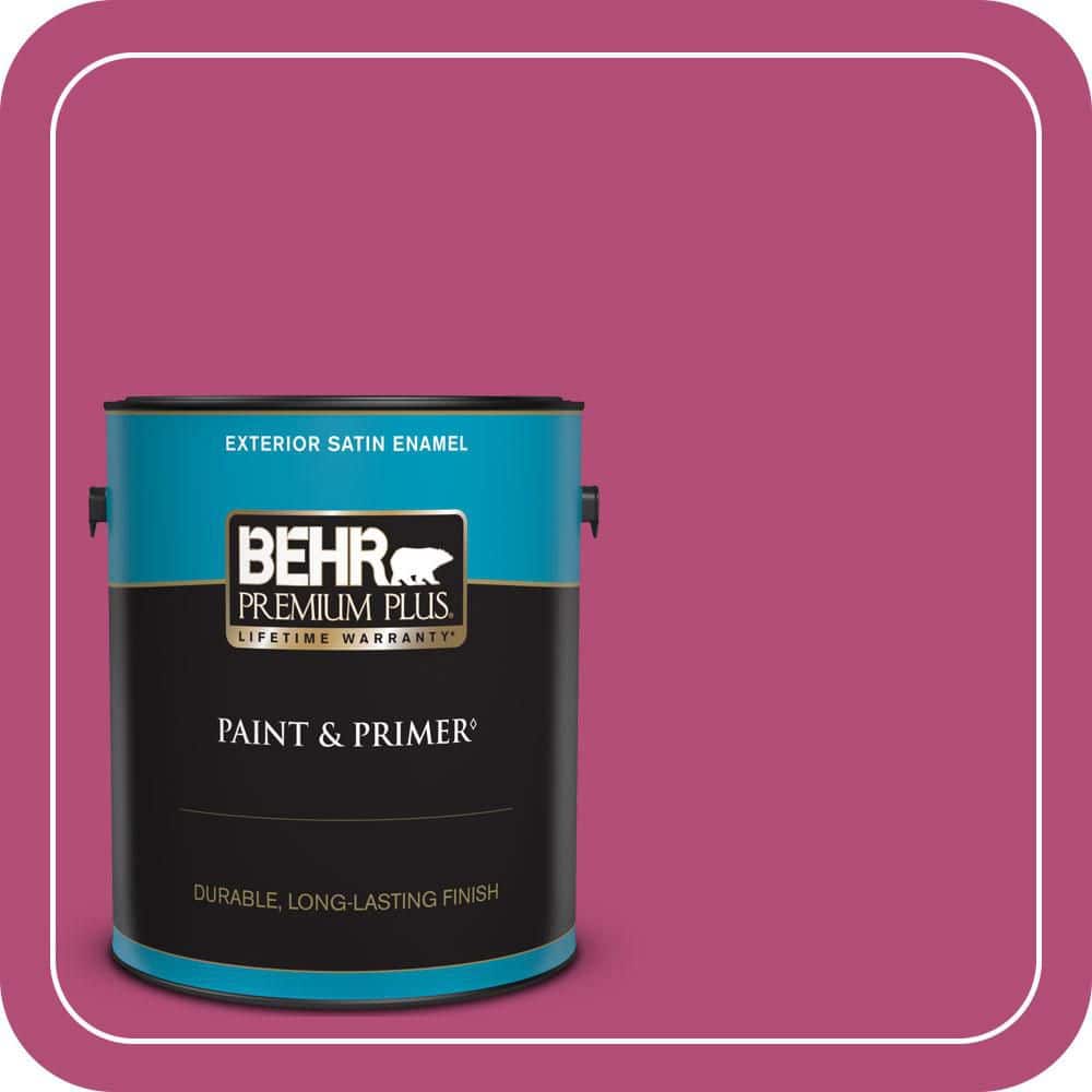 BEHR PREMIUM PLUS 1 gal. #P120-6 Diva Glam Satin Enamel Exterior Paint & Primer