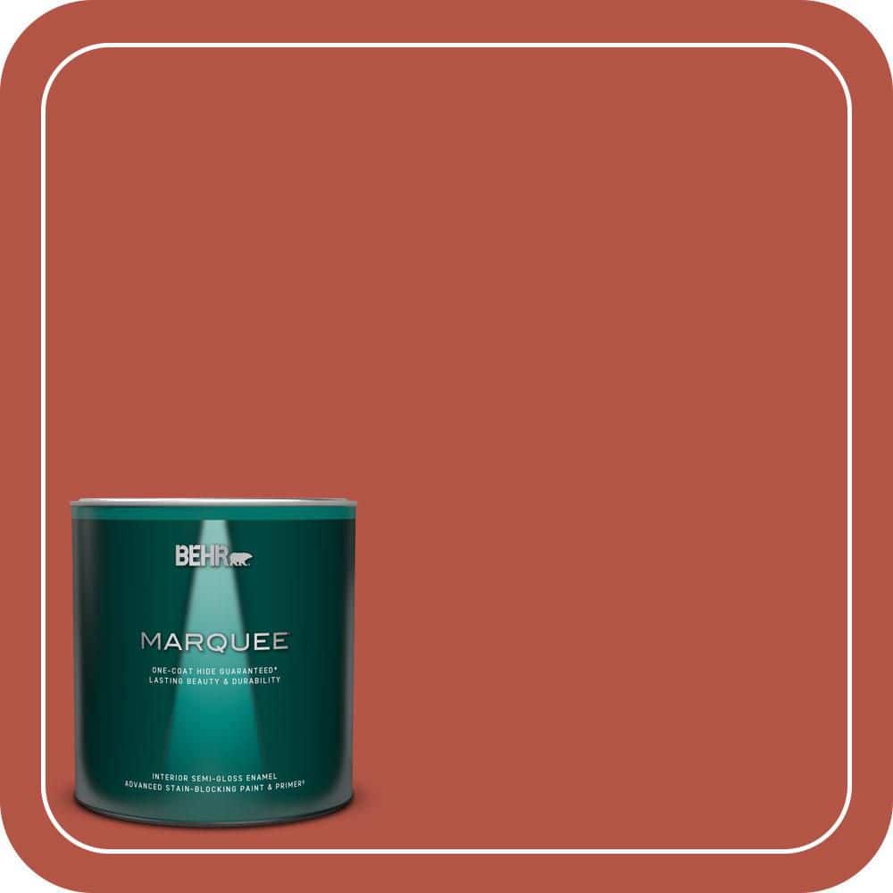 BEHR MARQUEE 1 qt. #T17-18 Hot with Spicy Semi-Gloss Enamel Interior Paint & Primer
