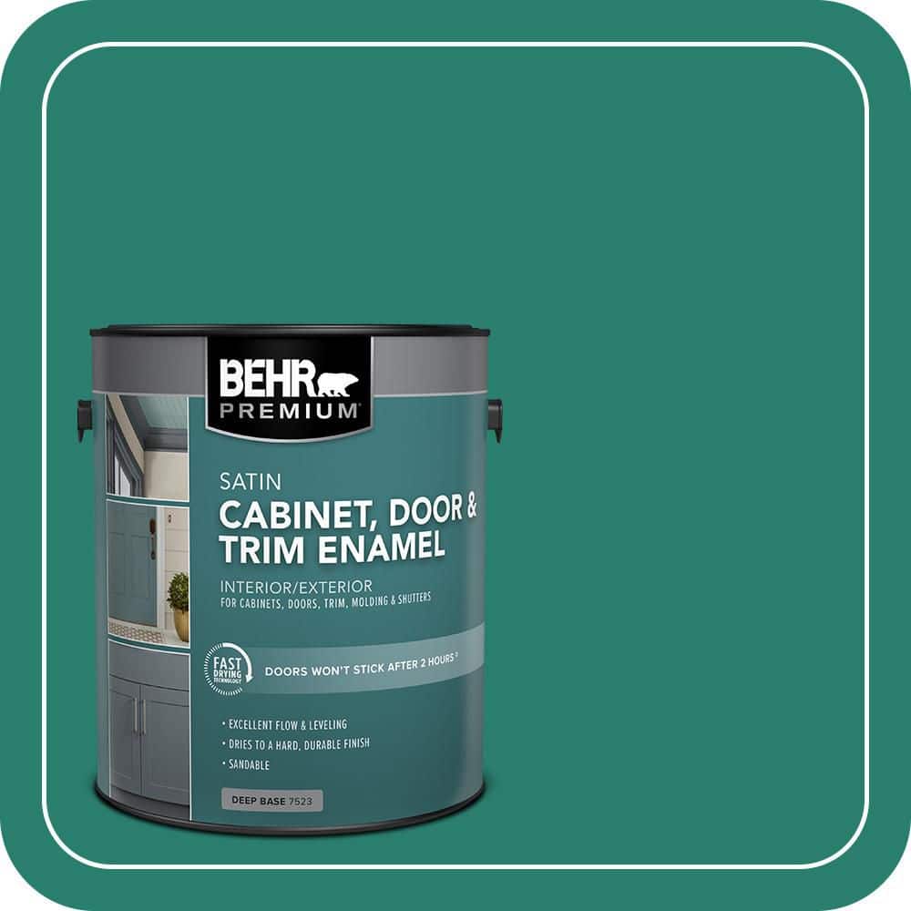 BEHR PREMIUM 1 gal. #P440-7 Mermaid Sea Satin Enamel Interior/Exterior Cabinet, Door & Trim Paint