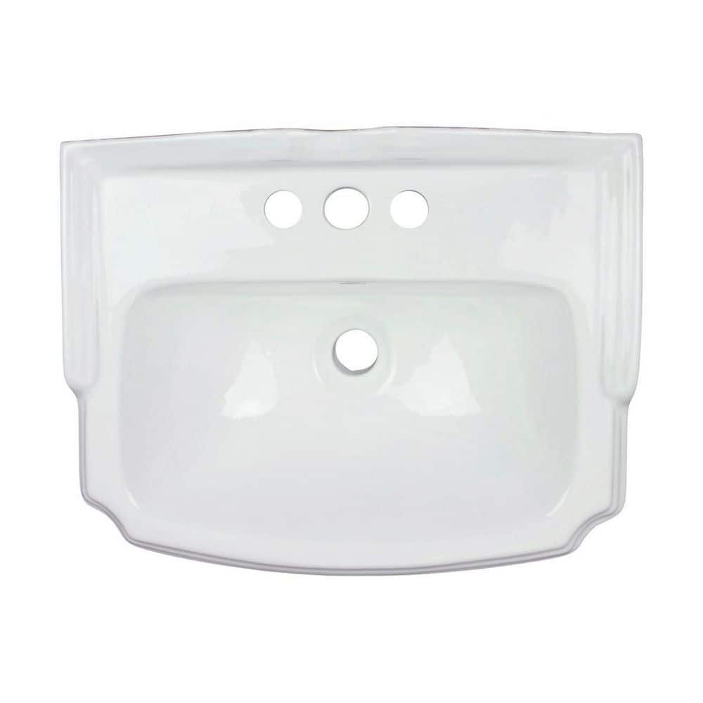 RENOVATORS SUPPLY MANUFACTURING Cloakroom 19 in. Wall Mounted Bathroom Sink in White with Overflow No Hardware (3)