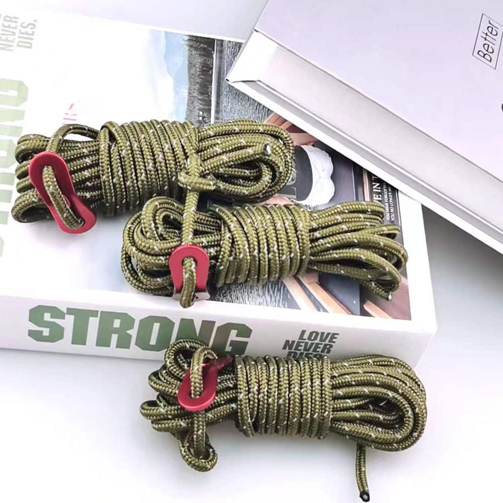 NVNOO Heavy Duty Garden Stakes Kit Including 11.8 in. Steel Tree Stakes, 15.8 in. Tree Straps and 13.1 ft. Ropes (6-Pack) (2)