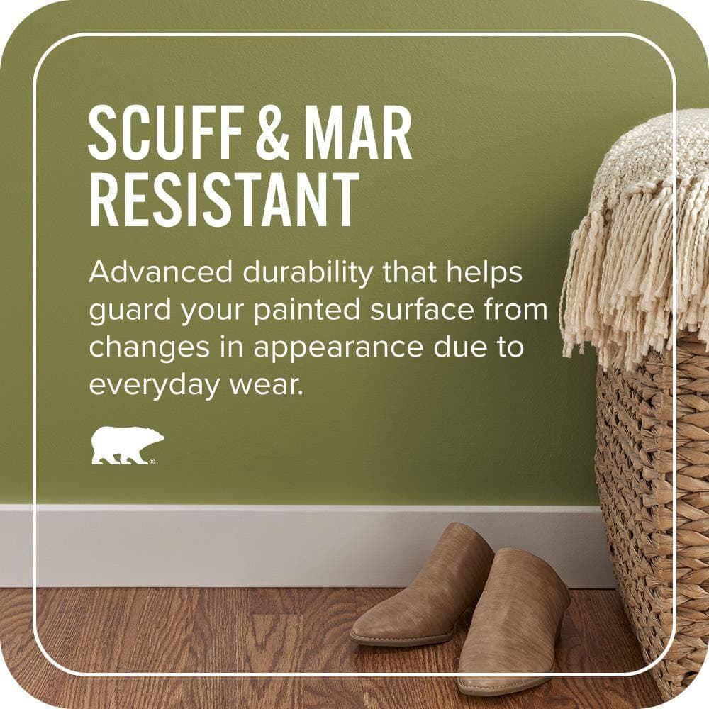 BEHR PREMIUM PLUS #MQ6-61 Basil Chiffonade One-Coat Hide Enamel Interior Stain-Blocking Paint and Primer (4)