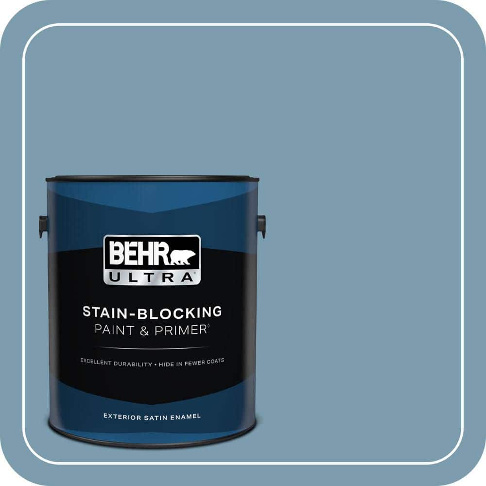 BEHR ULTRA 1 gal. #550F-4 Cool Dusk Satin Enamel Exterior Paint & Primer