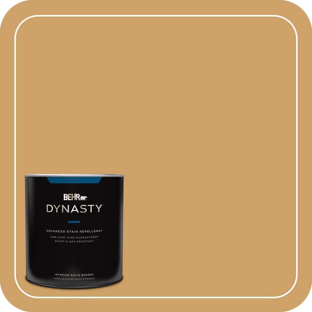 BEHR DYNASTY 1 qt. #MQ2-16 Summer in the City One-Coat Hide Satin Enamel Interior Stain-Blocking Paint & Primer