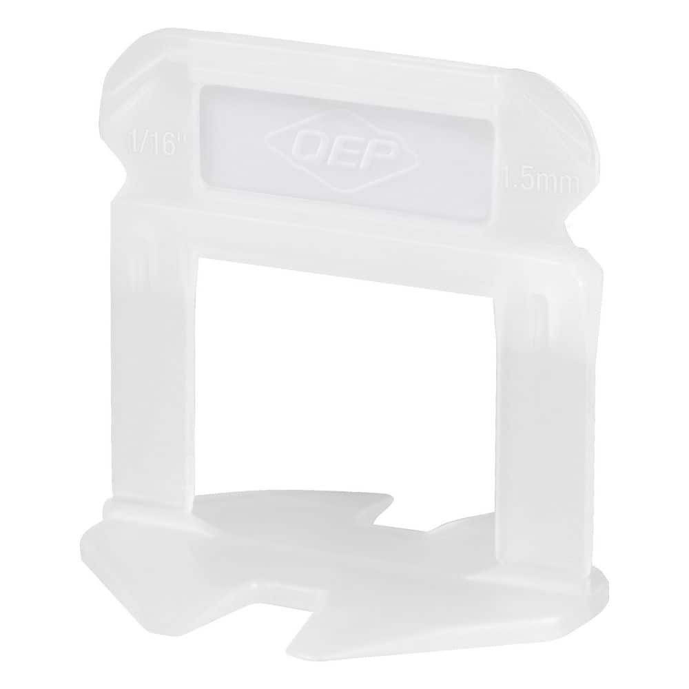 QEP LASH XL White 1/16 in. W Plastic Clip Tile Leveling System (100-Pack) (2)