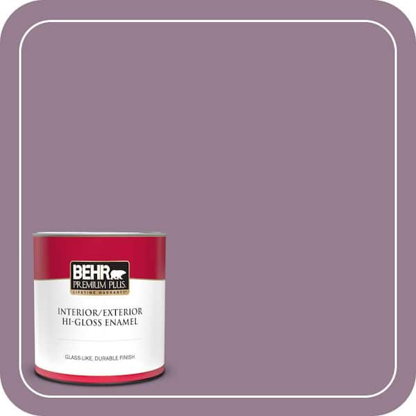 BEHR PREMIUM PLUS 1 qt. #680F-5 Plum Swirl Hi-Gloss Enamel Interior/Exterior Paint & Primer (2)