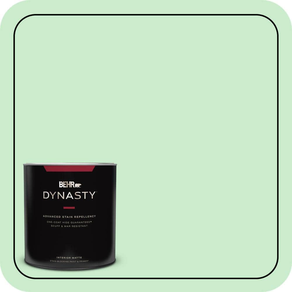 BEHR DYNASTY 1 qt. #P390-2 Chilled Mint Matte Interior Stain-Blocking Paint & Primer