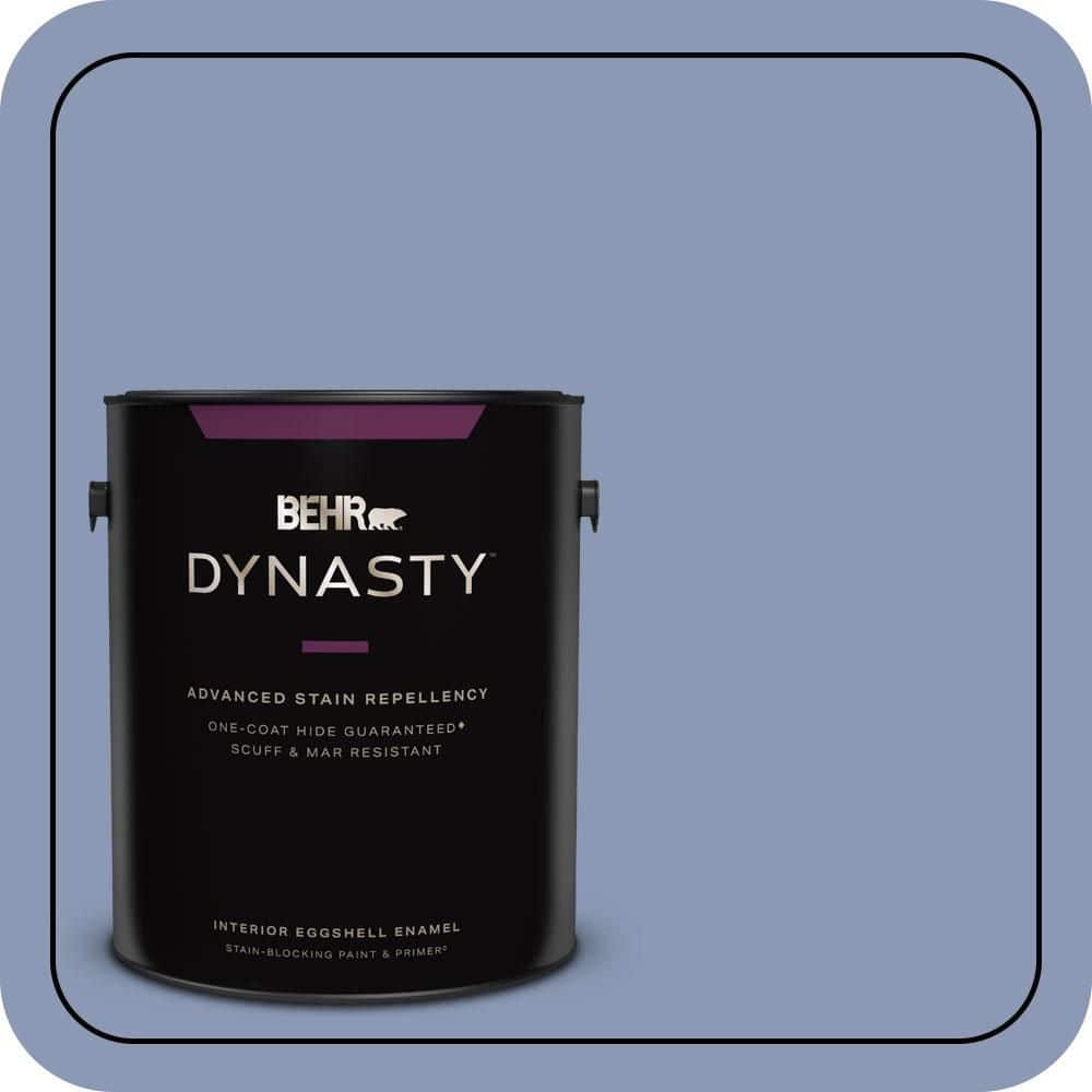 BEHR DYNASTY 1 gal. #600F-5 Blueberry Buckle Eggshell Enamel Interior Stain-Blocking Paint & Primer