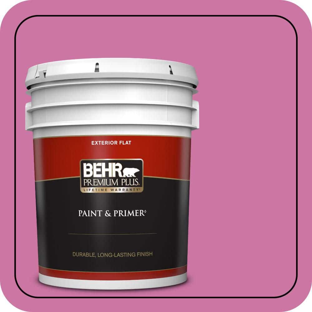 BEHR PREMIUM PLUS 5 gal. #P120-4 Heart Breaker Flat Exterior Paint & Primer