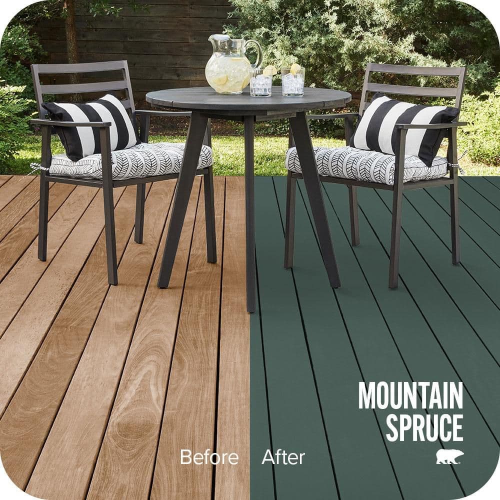 BEHR PREMIUM 1 gal. #SC-114 Mountain Spruce Solid Color Waterproofing Exterior Wood Stain and Sealer (2)