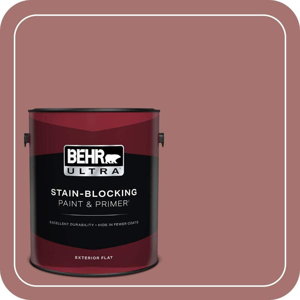 BEHR ULTRA 1 gal. #MQ1-17 Autumn Russet Flat Exterior Paint & Primer