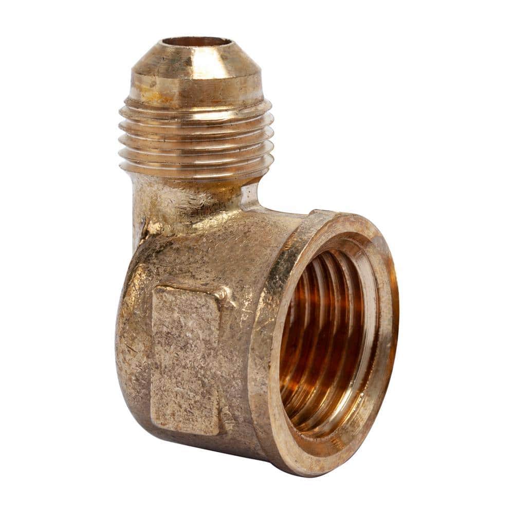 LTWFITTING 3/8 in. Flare 1/2 in. FIP Brass 90-Degree Flare Elbow Fitting (1)
