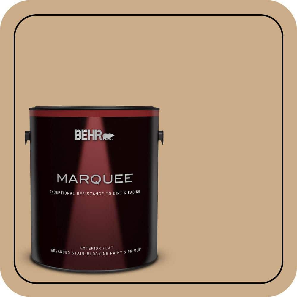 BEHR MARQUEE 1 gal. #N280-4 Perfect Tan Flat Exterior Paint & Primer