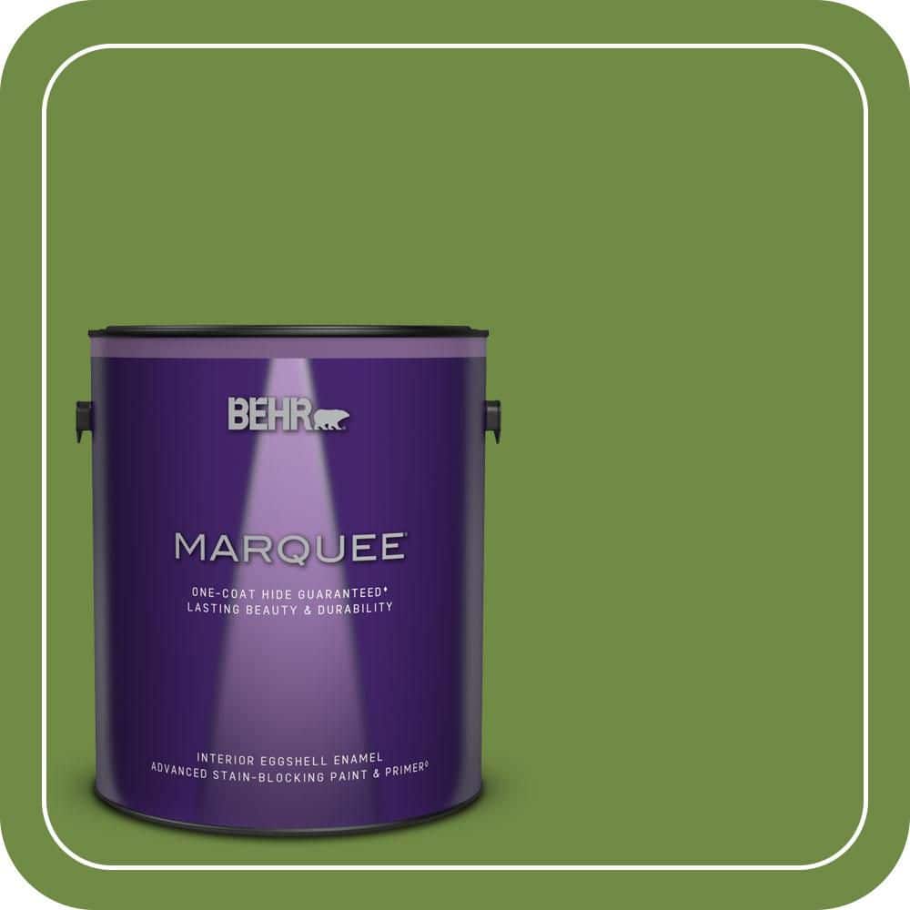 BEHR MARQUEE 1 gal. #S-H-420 Shamrock Eggshell Enamel Interior Paint & Primer