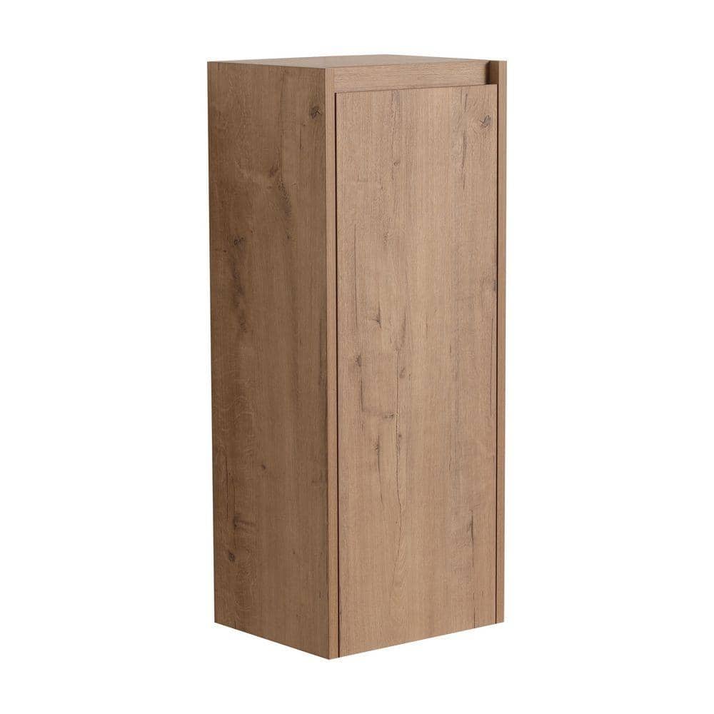 ARTCHIRLY 11.81 in. W x 9.81 in. D x 29.5 in. H Bathroom Storage Wall Cabinet in Light Brown (2)