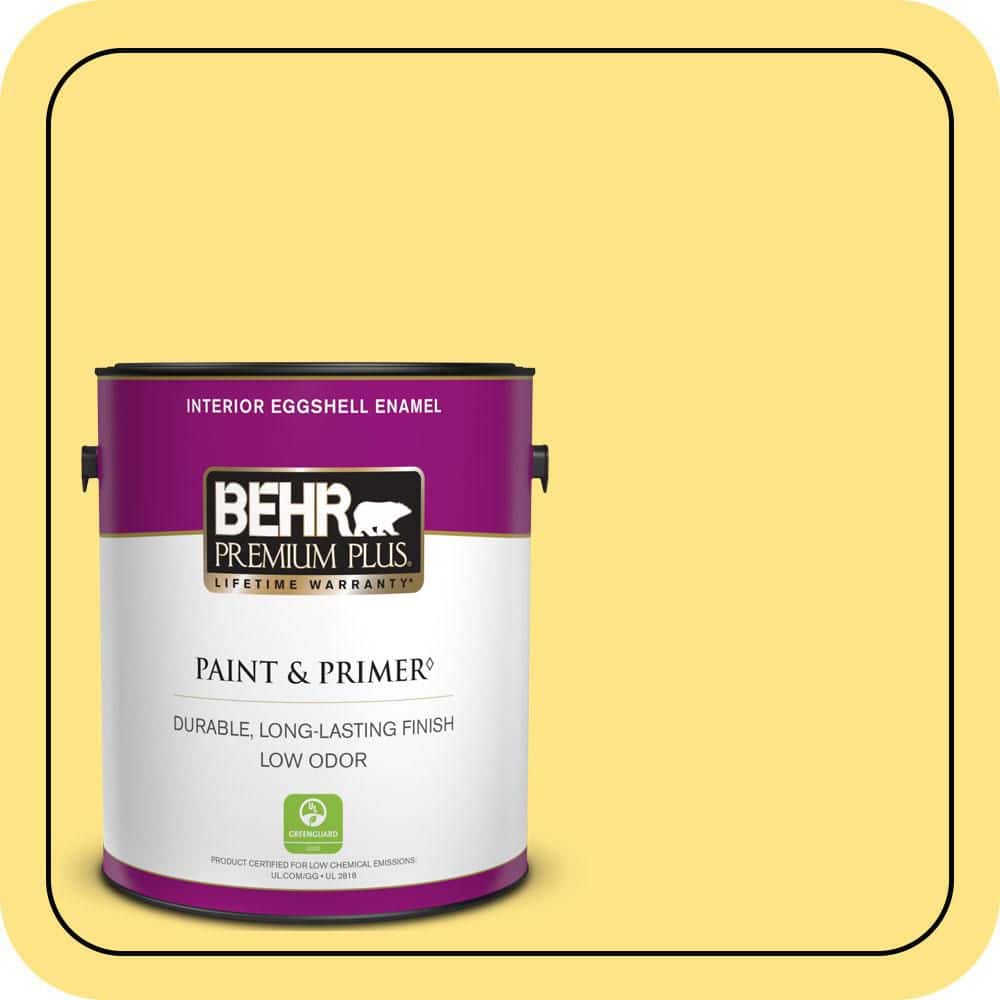 BEHR PREMIUM PLUS 1 gal. #P300-5 Upbeat Eggshell Enamel Low Odor Interior Paint & Primer