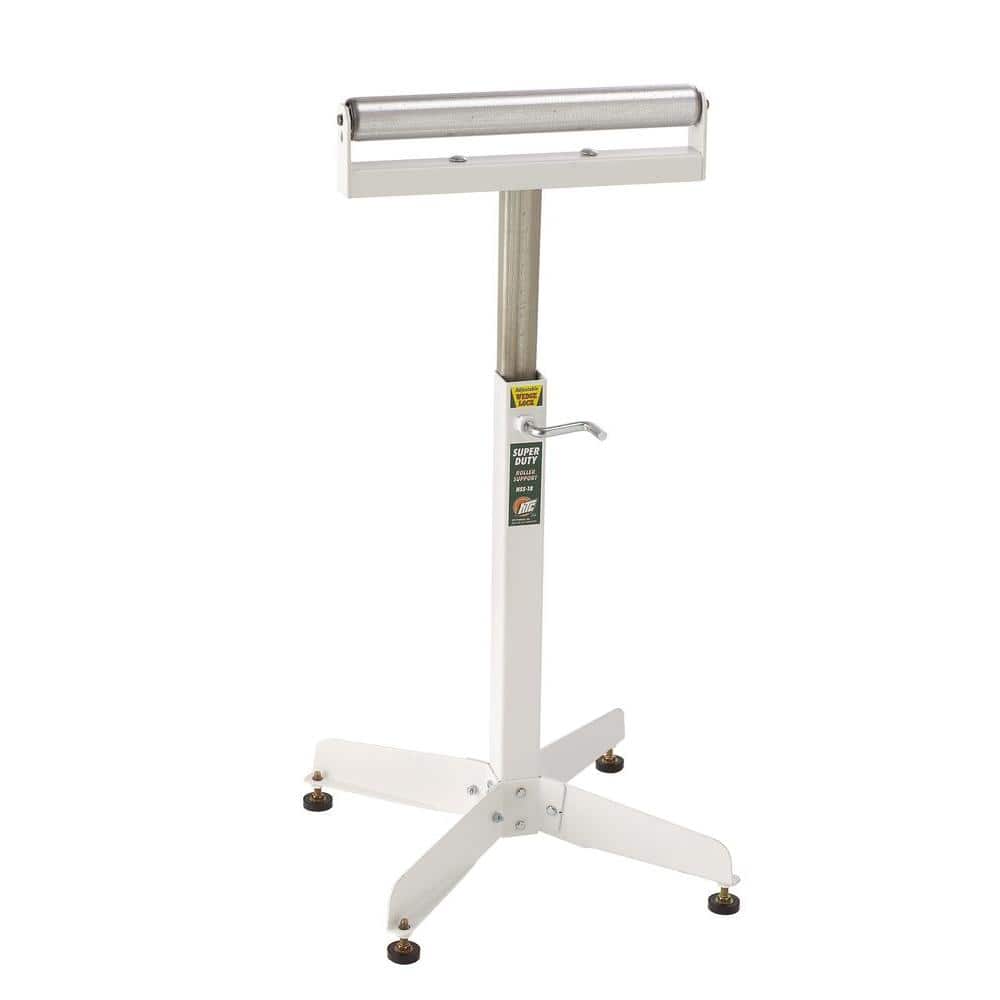 HTC 28-Inch to 45 1/2-Inch Powder Coated Steel Tall Pedestal Roller Stand with 16-Inch Ball Bearing Roller