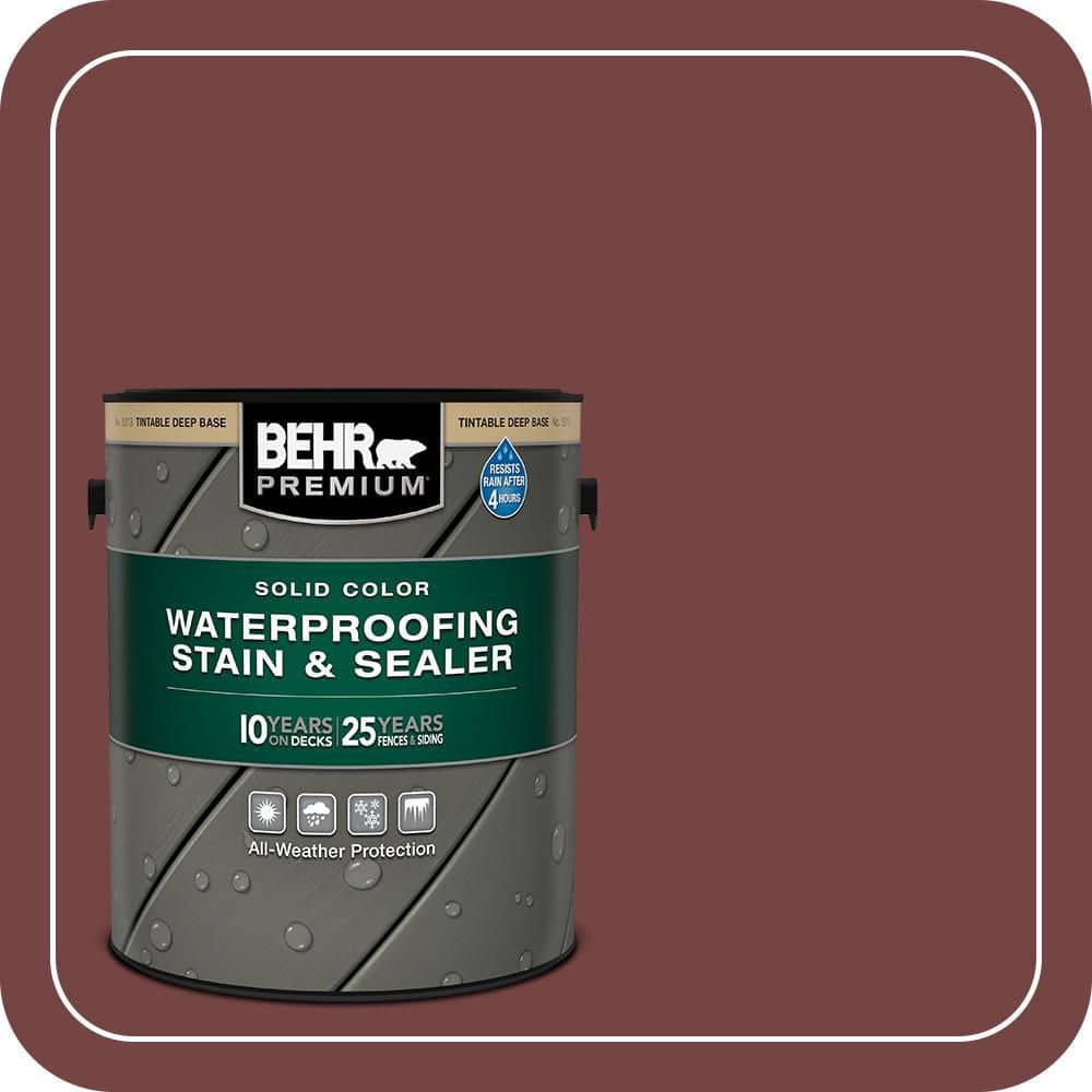 BEHR PREMIUM 1 gal. #S130-7 Cherry Cola Solid Color Waterproofing Exterior Wood Stain and Sealer (1)