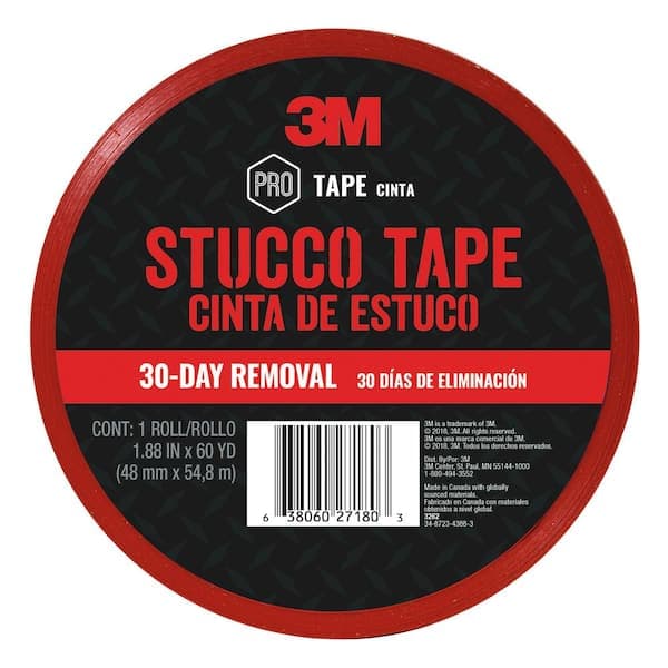 3M 1.88 in x 60 yds. (48 mm x 54.8 m) Stucco Tape (2)