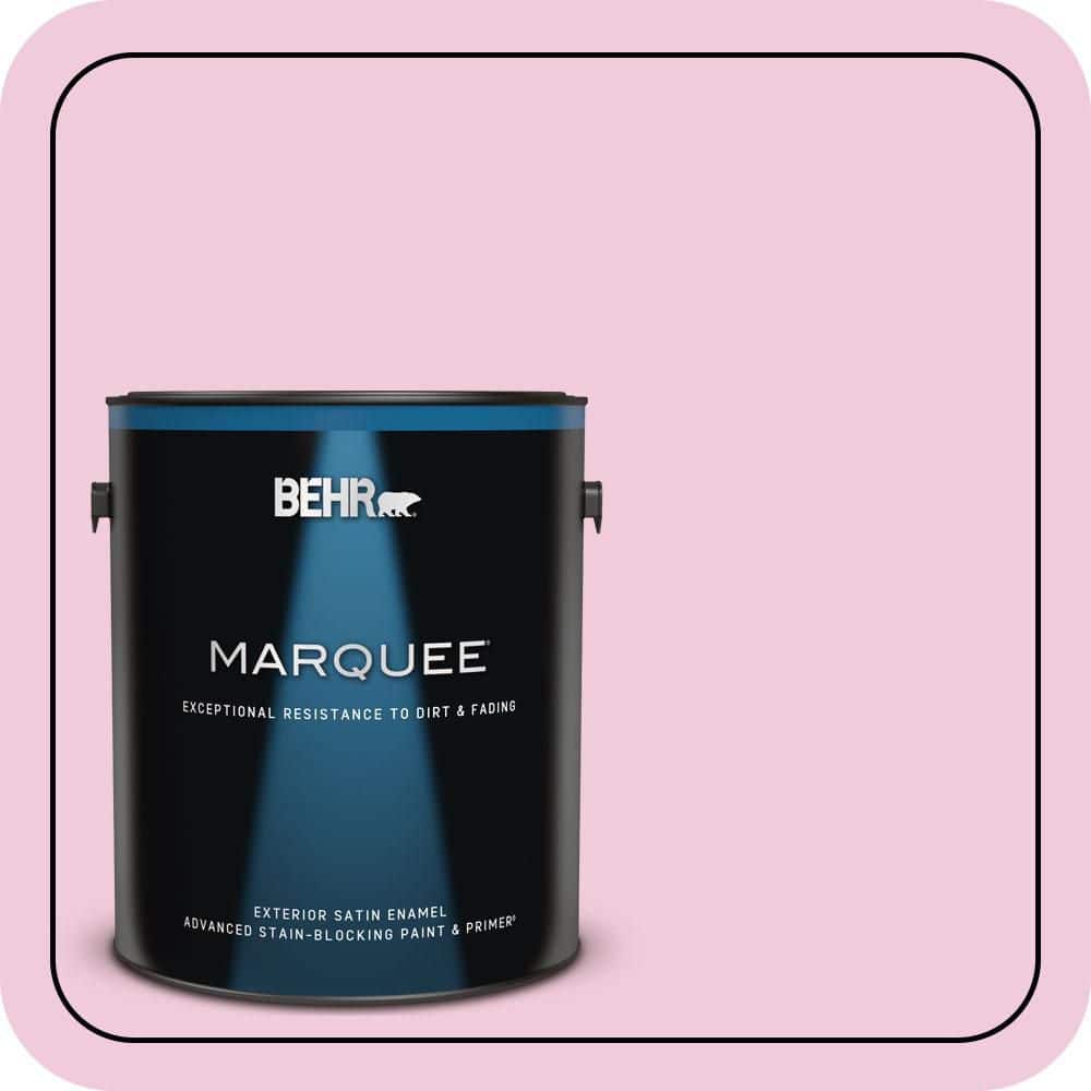BEHR MARQUEE 1 gal. #P130-1 Piggy Bank Satin Enamel Exterior Paint & Primer