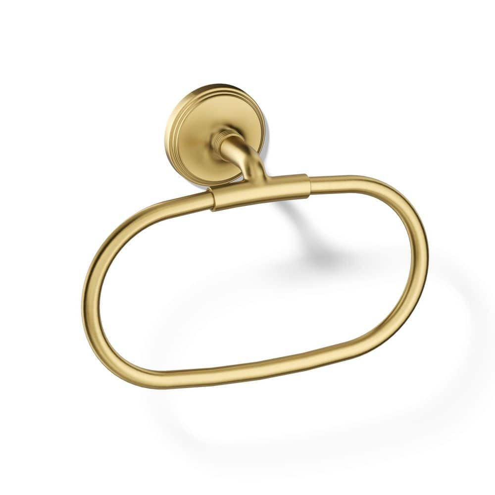 KOHLER Paces Wall Mounted Towel Ring in Vibrant Brushed Moderne Brass (1)