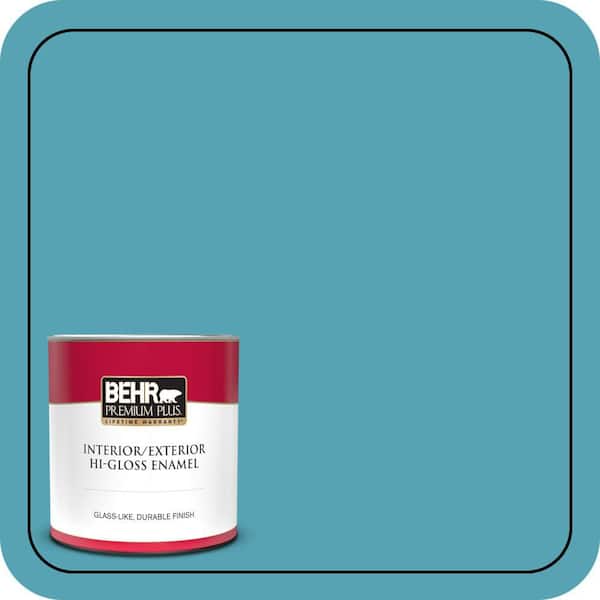 BEHR PREMIUM PLUS #M470-5 Explorer Blue Enamel Low Odor & Primer (4)