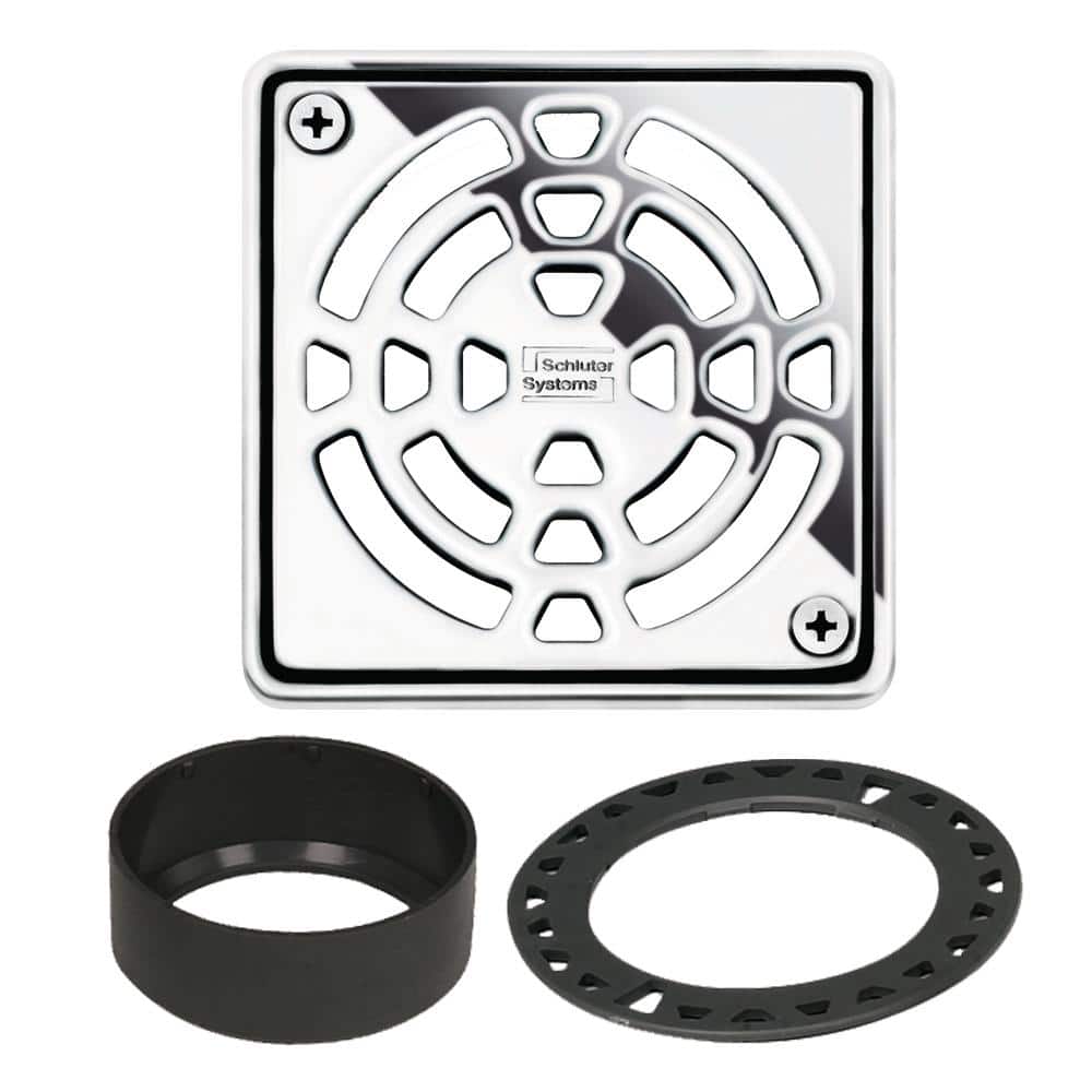 Schluter Kerdi-Drain 4 in. Chrome Drain Grate (2)