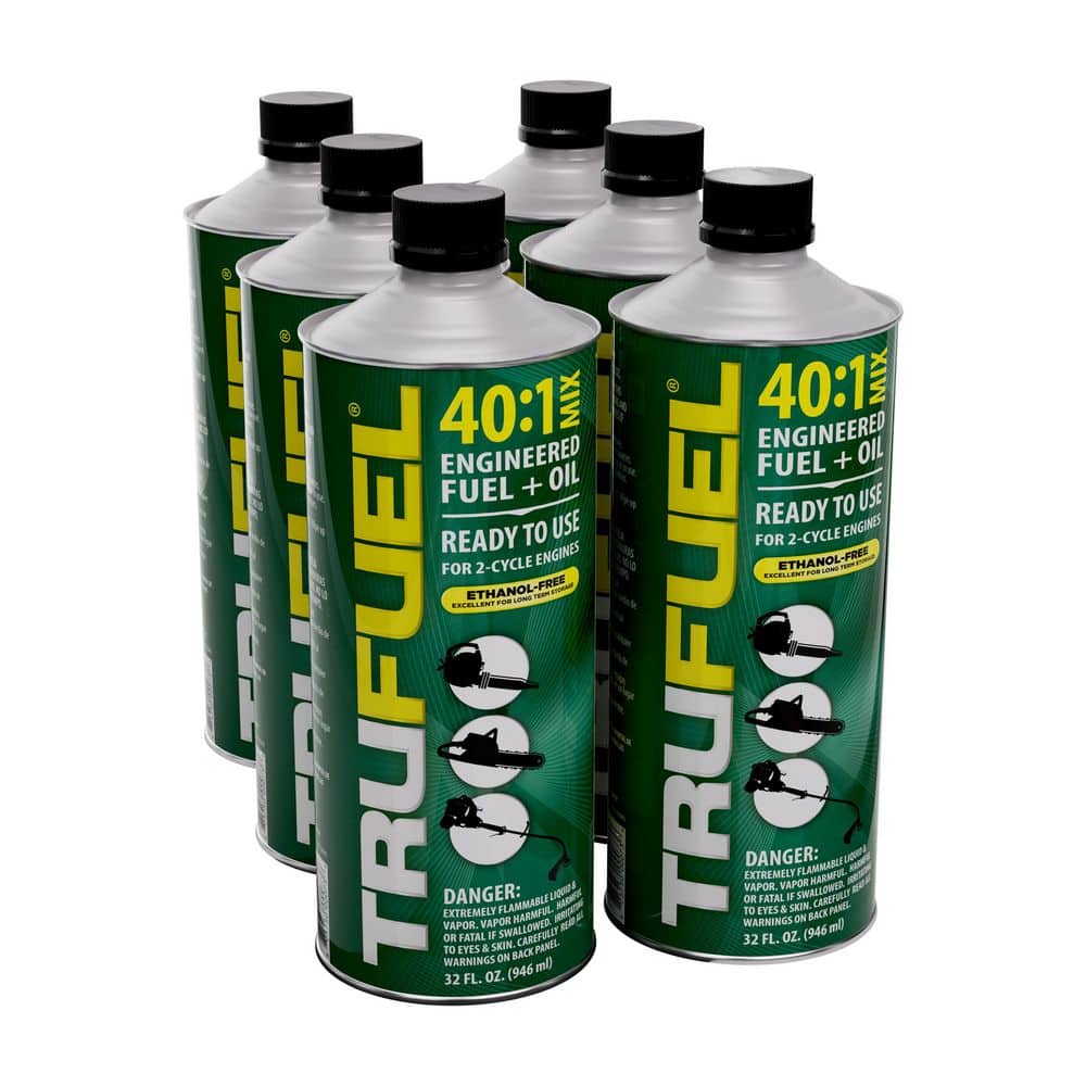 TruFuel 2-Cycle 40:1 Pre-Mixed Fuel and Oil 32 oz. (6-Pack)