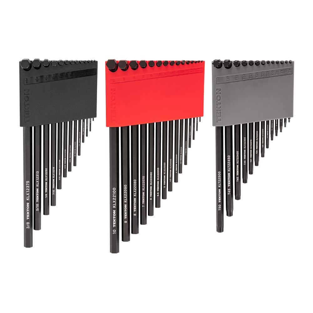 TEKTON Flat End Hex and Star L-Key Set with Holders, 41-Piece (0.050-3/8 in., 1.3-10 mm, T6-T50) (1)