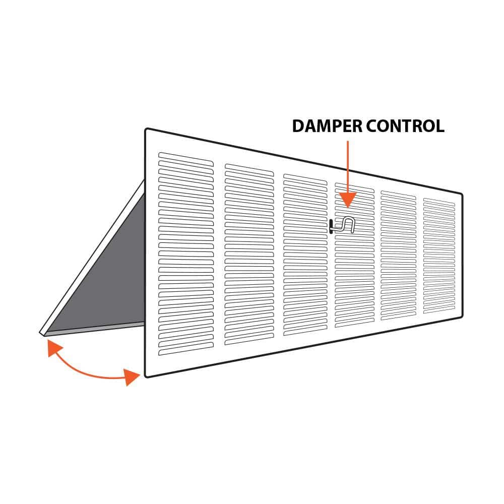 Gibraltar Building Products 16 in. x 6 in. Galvanized Steel Foundation Vent with Damper (2)