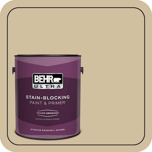 BEHR ULTRA 1 gal. #S320-3 Final Straw Extra Durable Eggshell Enamel Interior Paint & Primer (2)