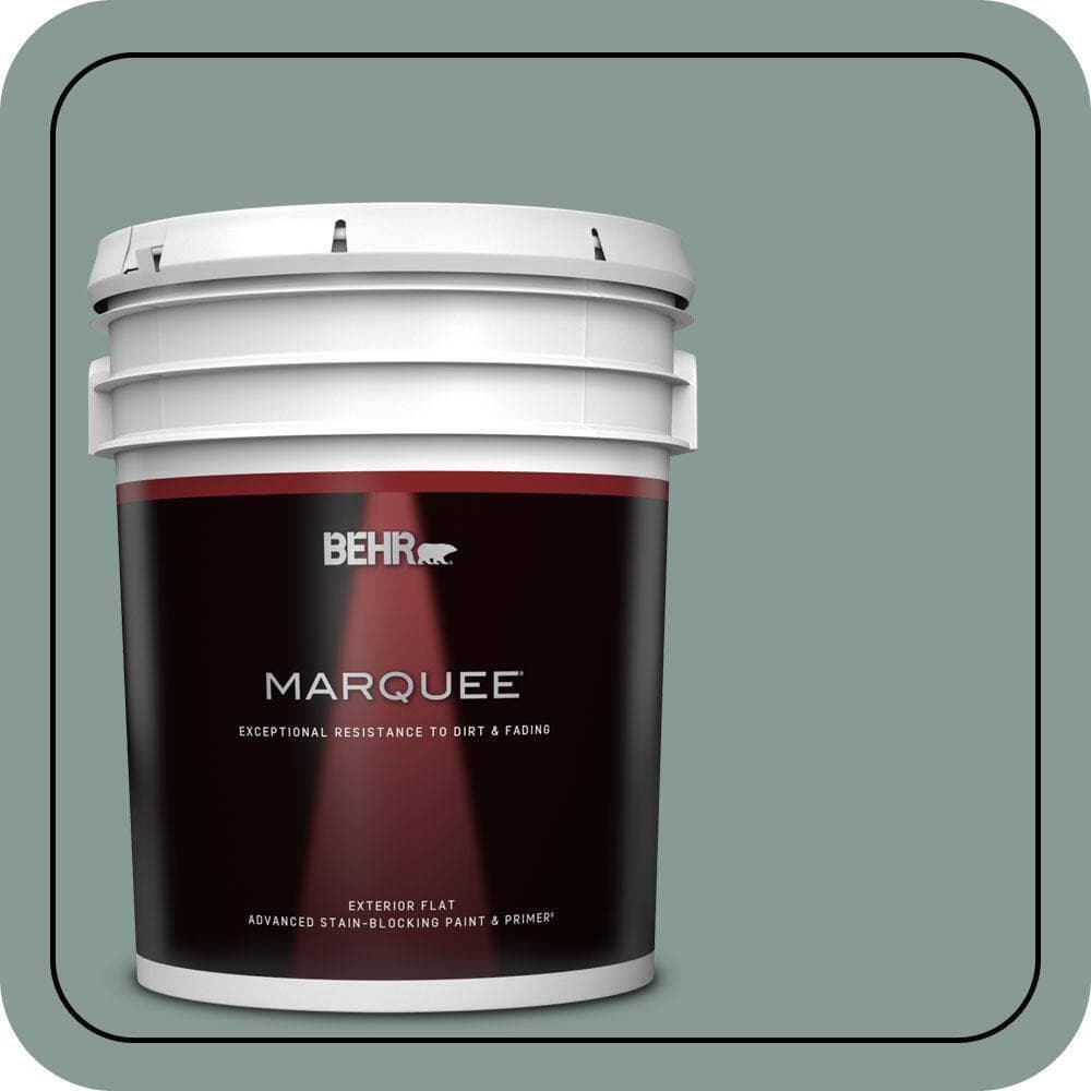 BEHR MARQUEE 5 gal. #N430-4 Rainy Afternoon Flat Exterior Paint & Primer (1)