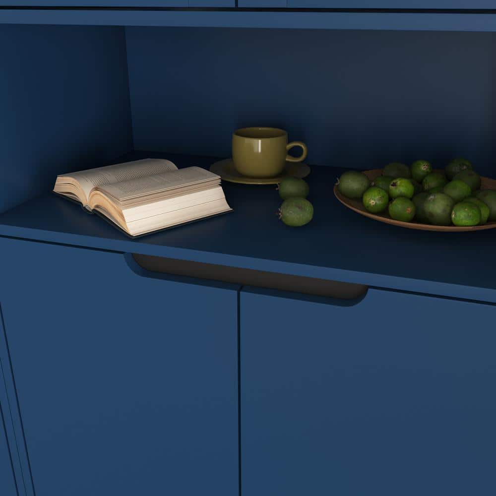 COWLOWN 23.62 in. W x 13.78 in. D x 63 in. H Bathroom Blue Linen Cabinet (3)